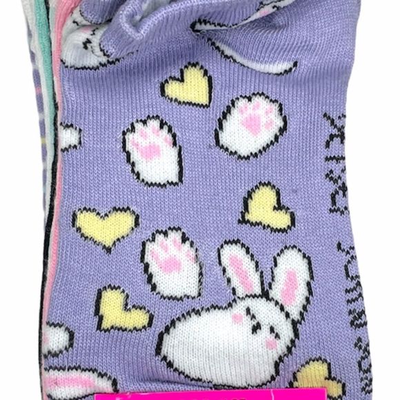 Betsey Johnson Easter Low Cut Socks Purple Pink 10 Pairs - Picture 8 of 9